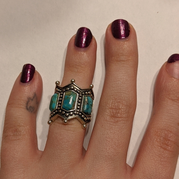 925 Turquoise Ring - Picture 1 of 5